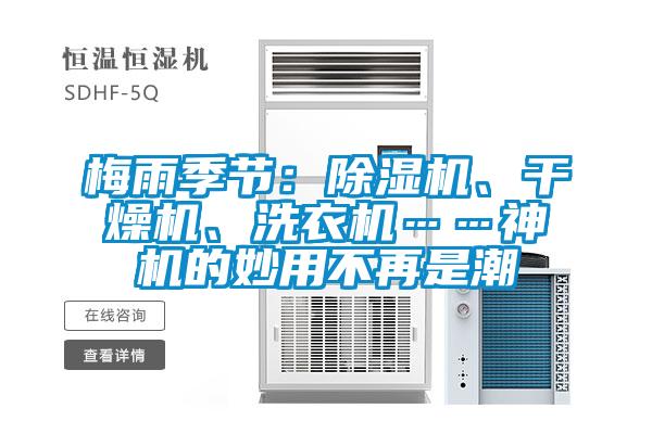 梅雨季節：除濕機、干燥機、洗衣機……神機的妙用不再是潮