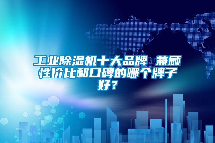 工業(yè)除濕機十大品牌 兼顧性價比和口碑的哪個牌子好？